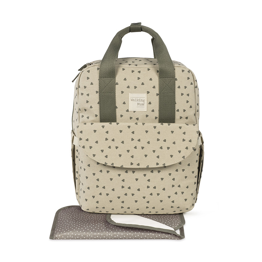 Τσάντα Αλλαξιέρα Backpack Poppy Olive Hearts 
