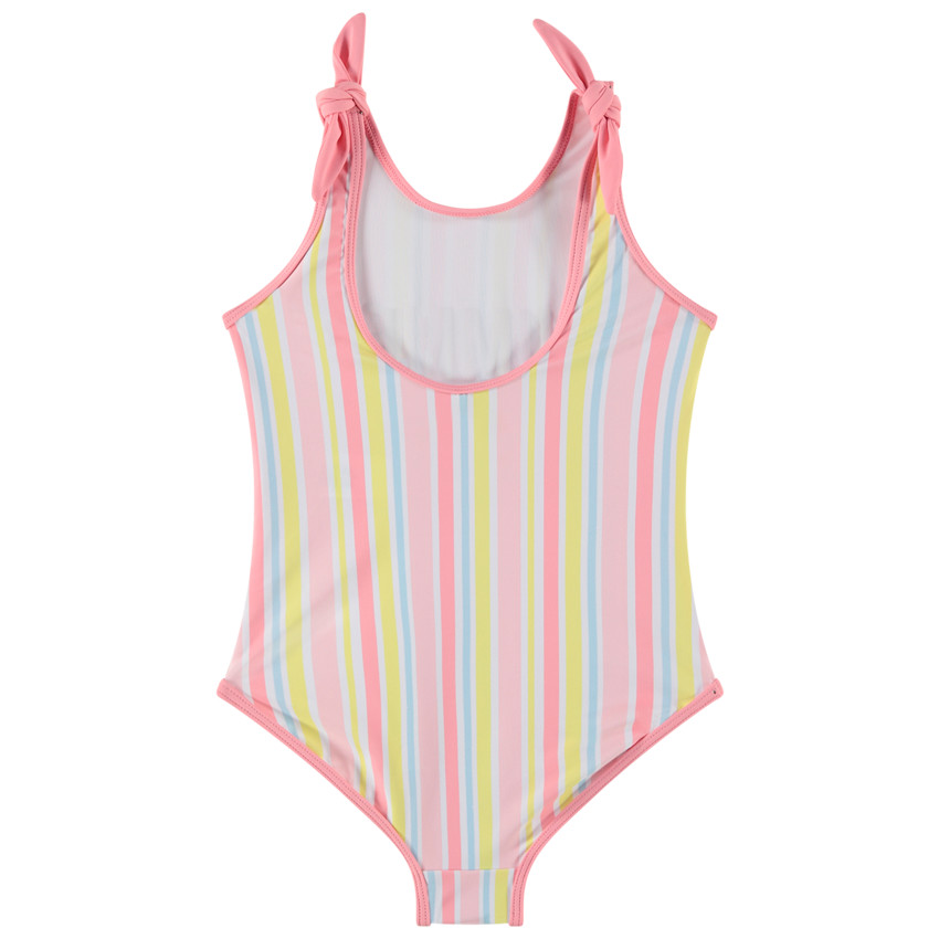 Μαγιό 1 κομμάτι ριγέ με print glitter για κορίτσι 