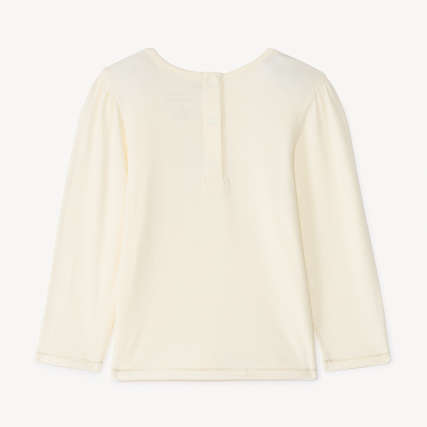 T-shirt à manches longues avec un motif de papillons dorés pour bébé fille 