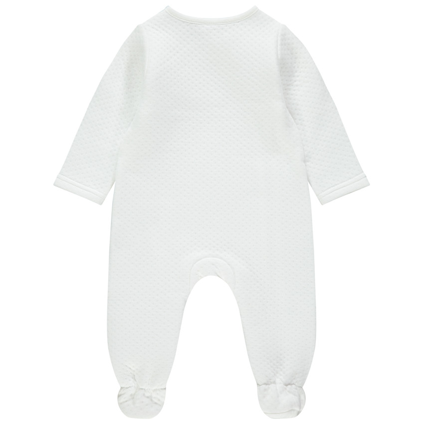 Dors-bien en maille fantaisie à message et ouverture zippée 