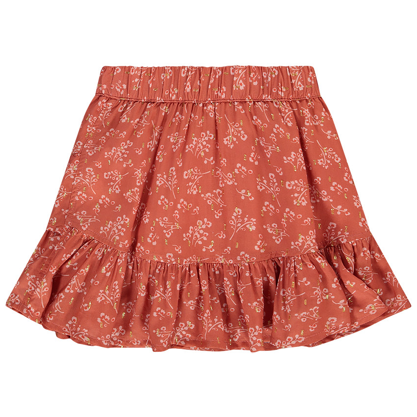 Jupe courte en voile de coton imprimé fleuri pour fille  Additional Jupe courte en voile de coton imprimé fleuri pour fille