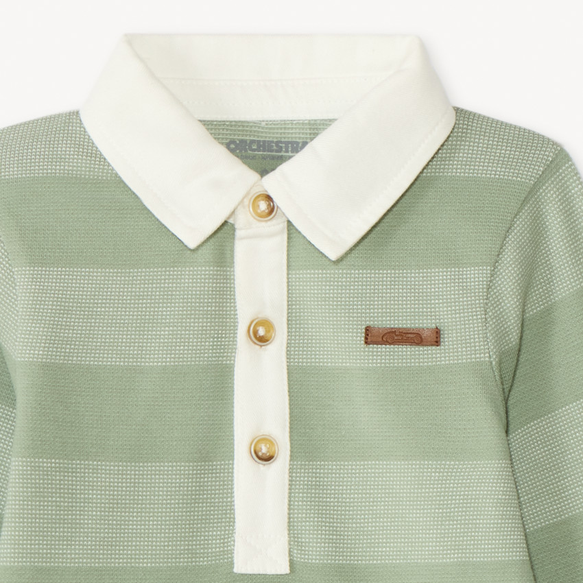 Πολο με μακριά μανίκια, ριγέ, 2 σε 1 για αγόρια μωρά. 