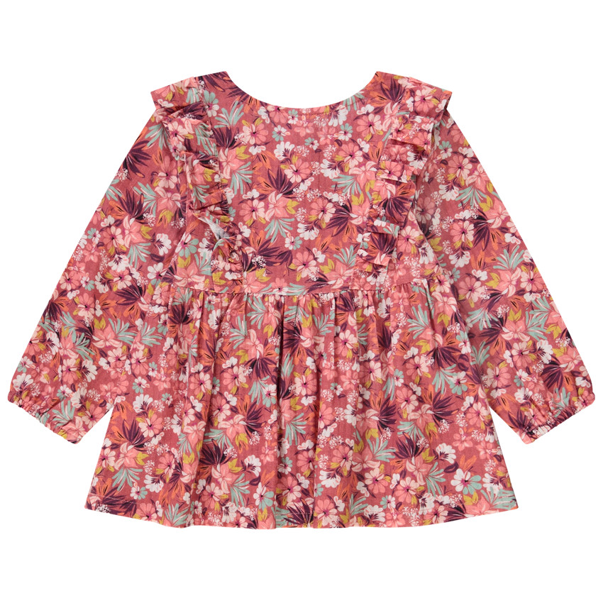Τουνίκ με μακριά μανίκια και floral σχέδιο για bebe κορίτσι 