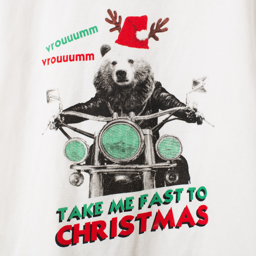 Μπλουζάκι Γιακάς cheminée με οργανικό βαμβάκι σχέδιο σε στυλ Χριστούγεννα 