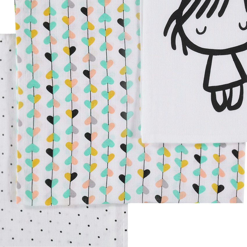 Σετ με 3 βαμβακερές πάνες αγκαλιάς  