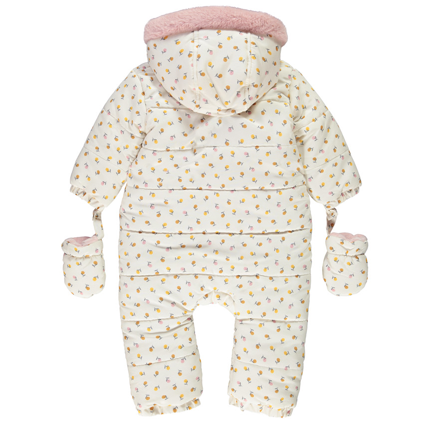 Ολόσωμη φόρμα με σχέδιο clémentines και επένδυση sherpa για bebe κορίτσι 