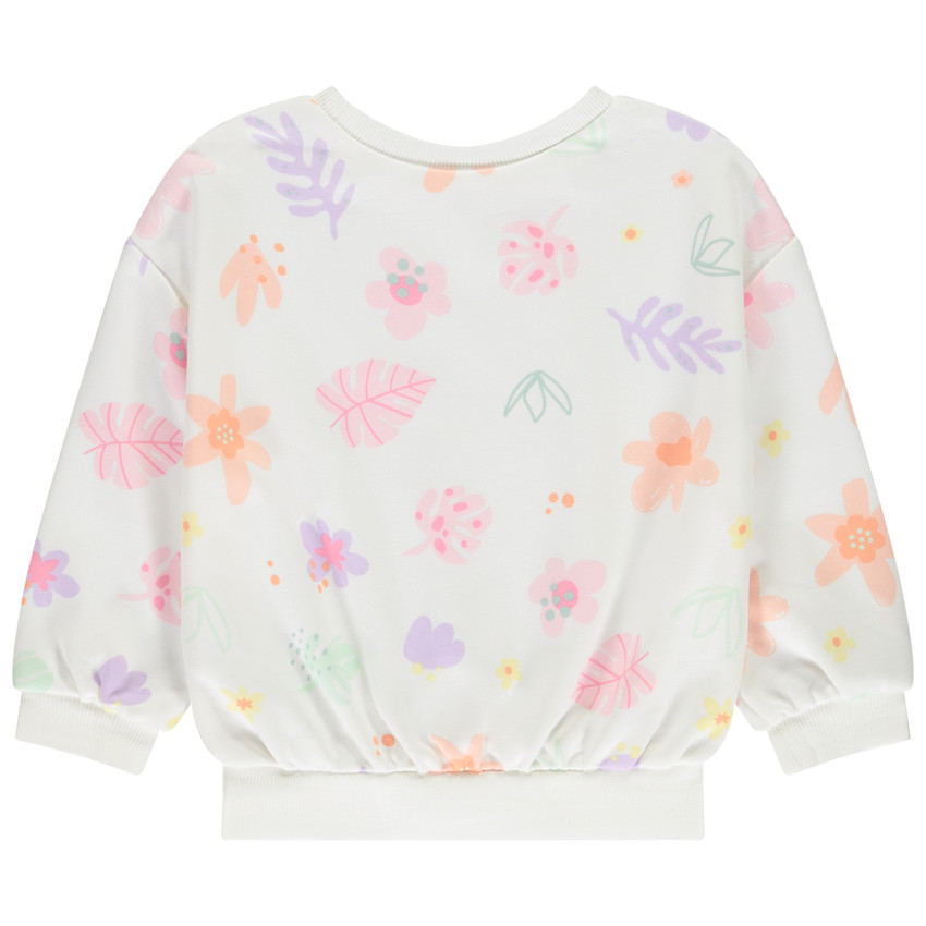 Φούτερ molleton με φαντεζί σχέδιο για bebe κορίτσι 