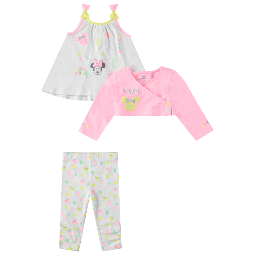 Σύνολο τουνίκ με τιράντες, μπολερό και εμπριμέ κολάν με τη Minnie της ©Disney  Additional Σύνολο τουνίκ με τιράντες, μπολερό και εμπριμέ κολάν με τη Minnie της ©Disney