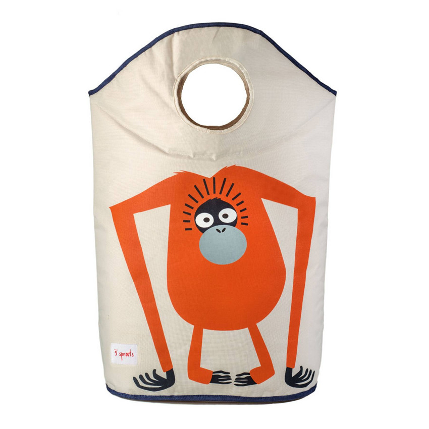 3 Sprouts καλάθι για τα άπλυτα Laundry Hamper Orangutan Orange 