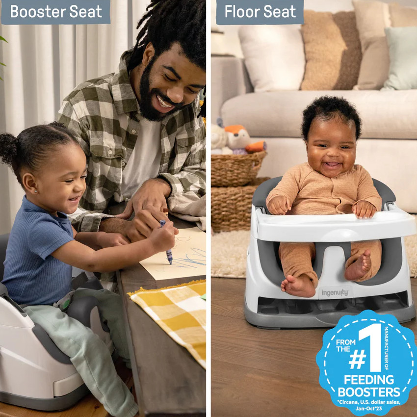 Καρεκλάκι Φαγητού Ingenuity Baby Base 2-in-1™ Seat - Slate 