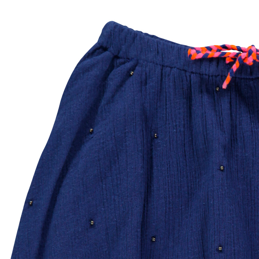 Jupe en crêpe avec perles fantaisie 