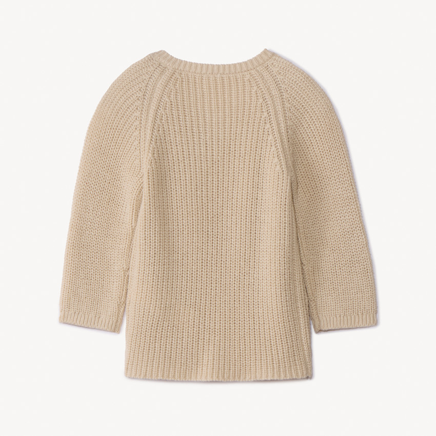 Πλεκτή μονόχρωμη ζακέτα με ανάγλυφες ρίγες για μωρό 
