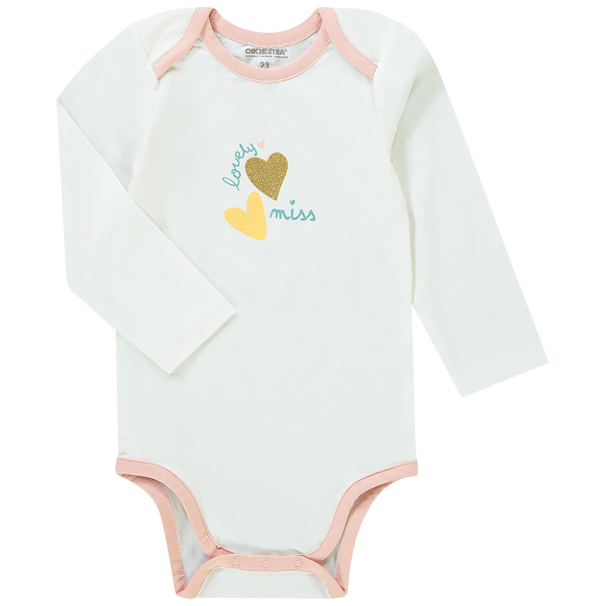 Lot de 7 bodies manches longues pour bébé fille 