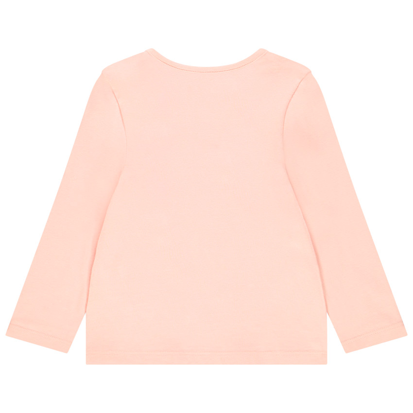 T-shirt μακρυμάνικο βαμβακερό με μήνυμα για bebe κορίτσι 