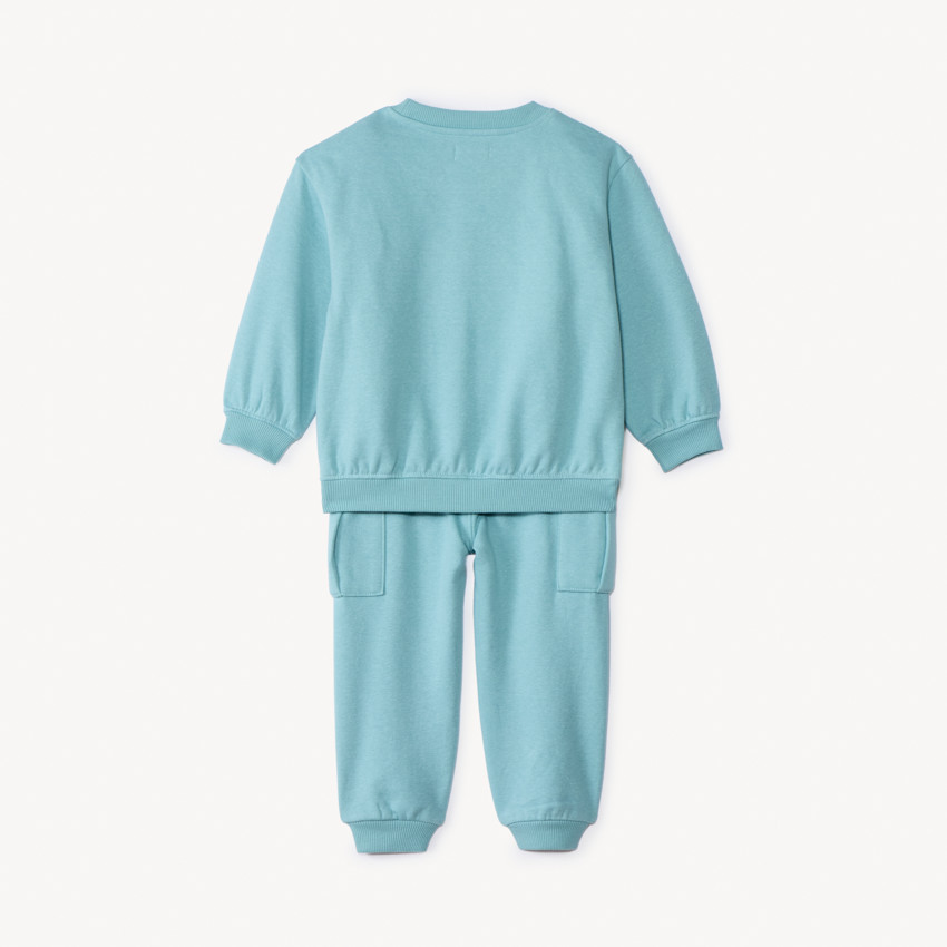 Ensemble sweat fantaisie + jogging style cargo pour bébé garçon  