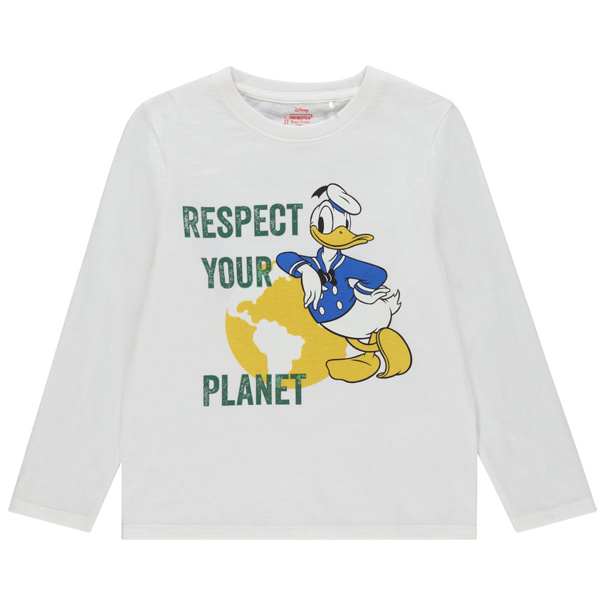 T-shirt μακρυμάνικο με οργανικό βαμβάκι σχέδιο Donald Disney 