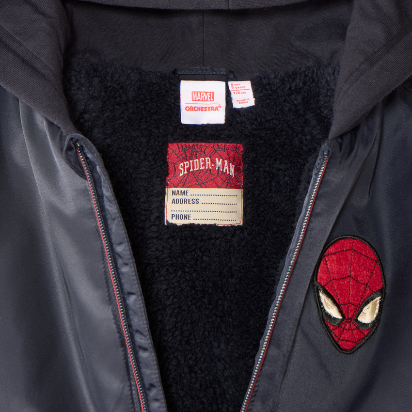 Ανδρικό μπουφάν τύπου teddy με κουκούλα Spider-Man Marvel 