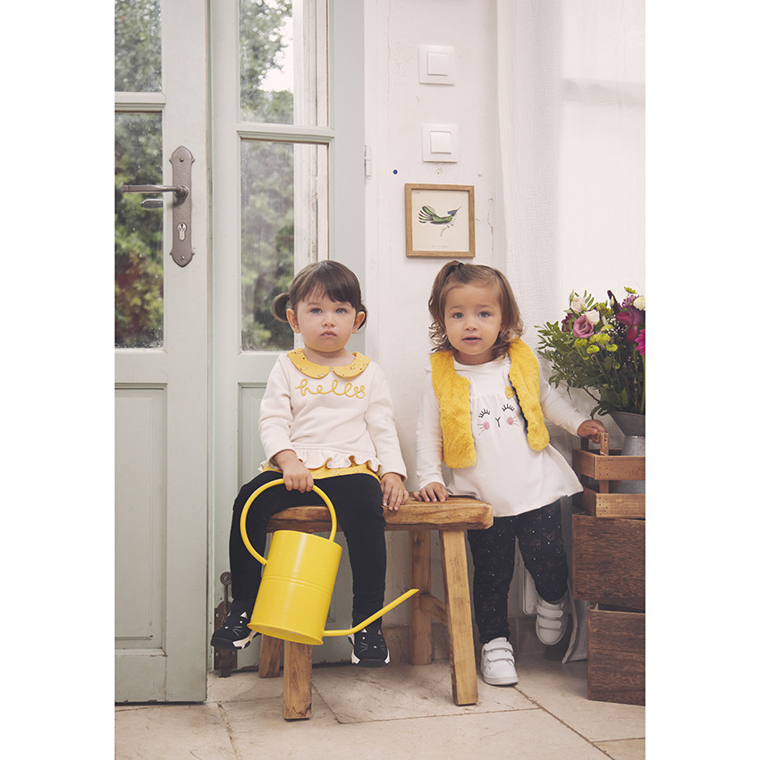 Φούτερ molleton effet 2-σε-1 με Γιακάς Claudine για bebe κορίτσι 