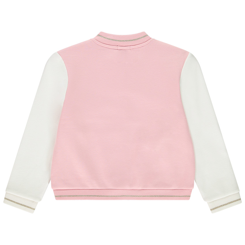 Ζακέτα teddy από φούτερ με επένδυση sherpa και σχέδιο NY για κορίτσι 