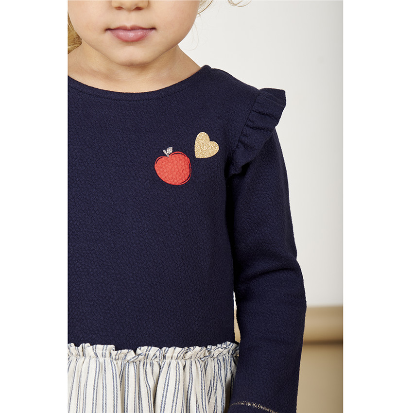 Φόρεμα μακρυμάνικο 2 σε 1 rib για bebe κορίτσι 