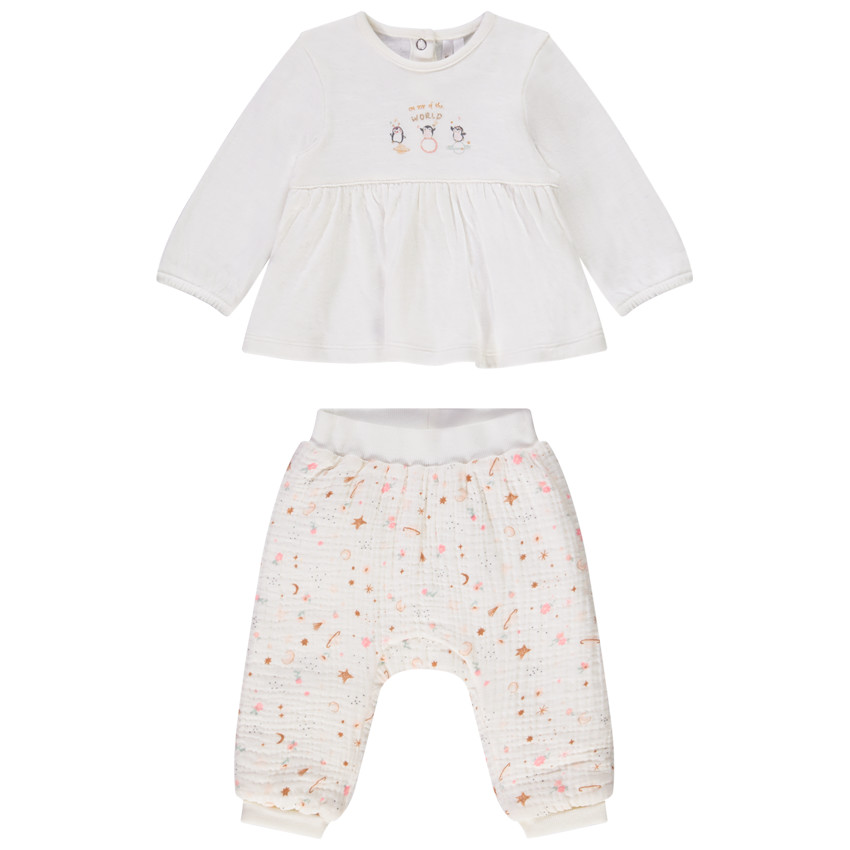 Σετ 2 τεμαχίων με φαντεζί σχέδιο για bebe κορίτσι 