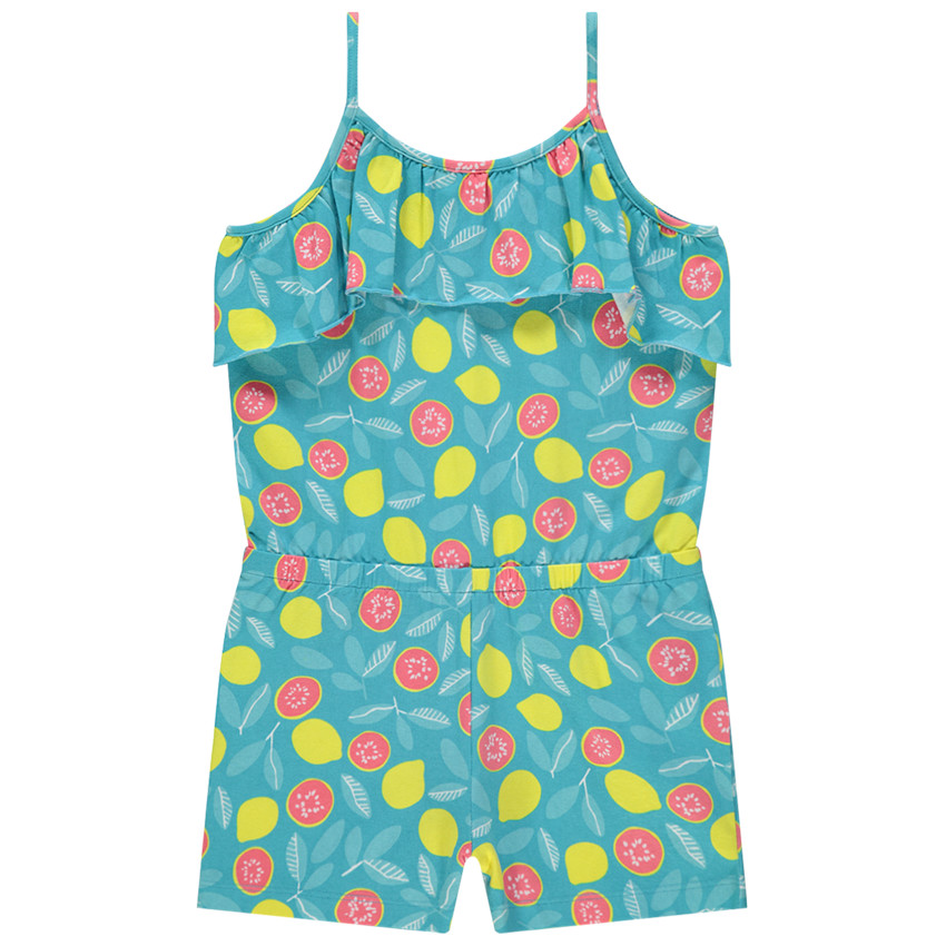 Combi κοντό με φρούτα με σχέδιο σε όλη την επιφάνεια 