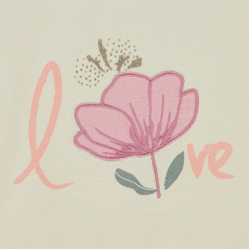 T-shirt κοντομάνικο σε σχήμα κουτιού με φιόγκο για κορίτσι 