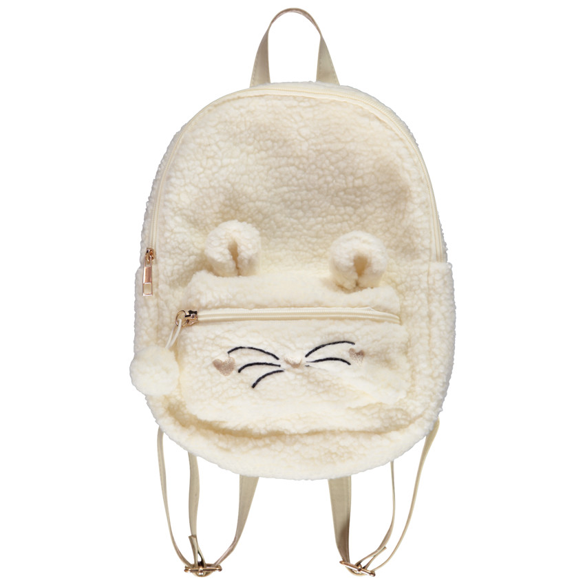 Sac à dos en fausse fourrure fantaisie pour fille Main Sac à dos en fausse fourrure fantaisie pour fille