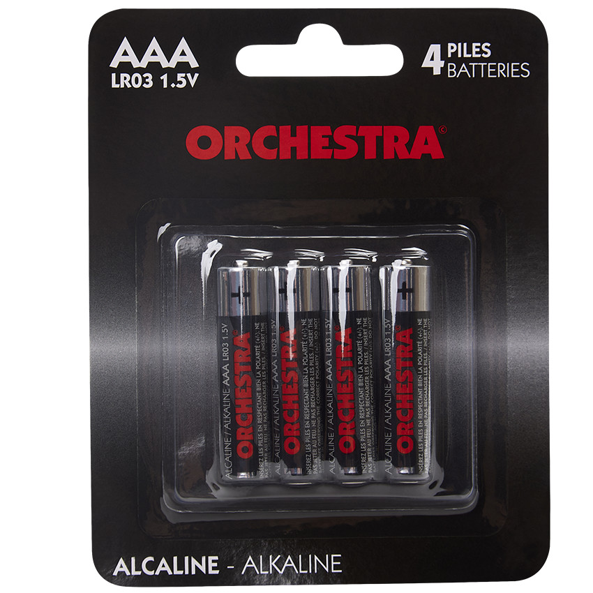 Σετ από 4 αλκαλικές μπαταρίες AAA LR3 