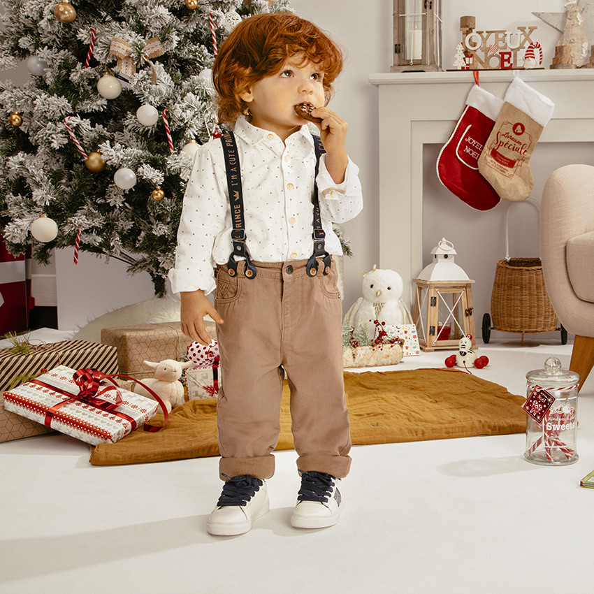 Chemise manches longues à triangles all-over 