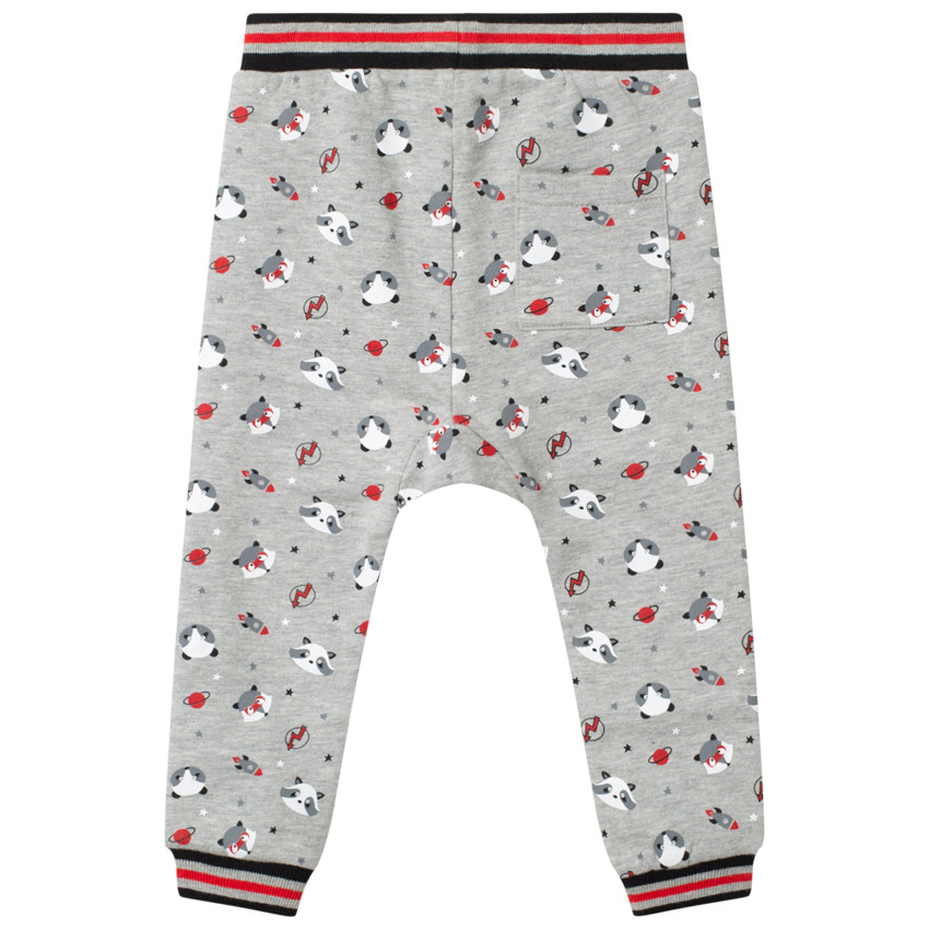 Pantalon de jogging imprimé all-over doublé sherpa 