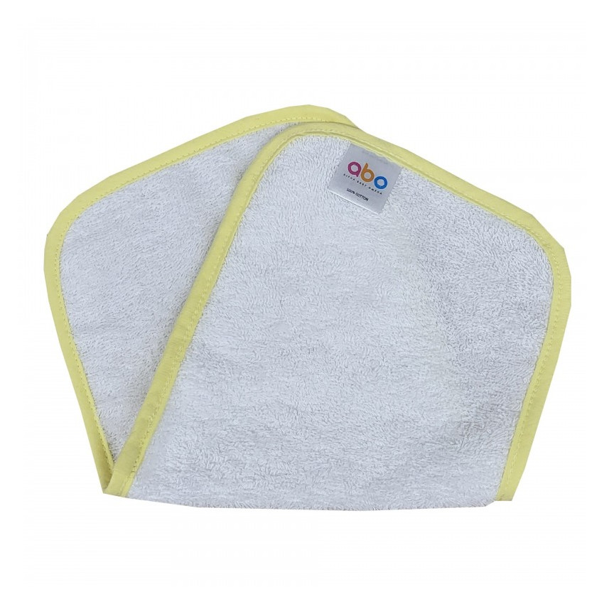 Λαβέτα Λευκή-Κίτρινο 20*40 -ABO  