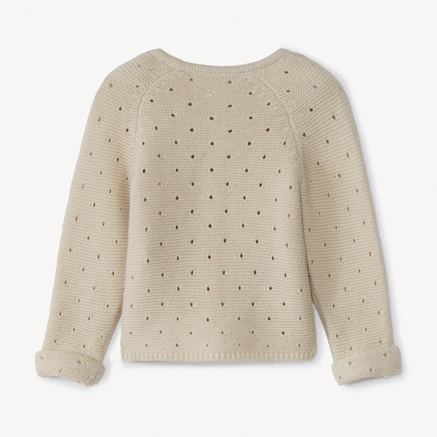 Γιλέττο πλεκτό με ανοιχτές θηλιές για μωρό 