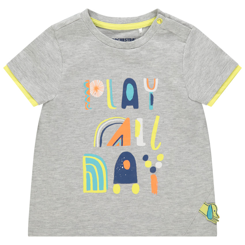 T-shirt κοντομάνικο με μήνυμα σχέδιο 