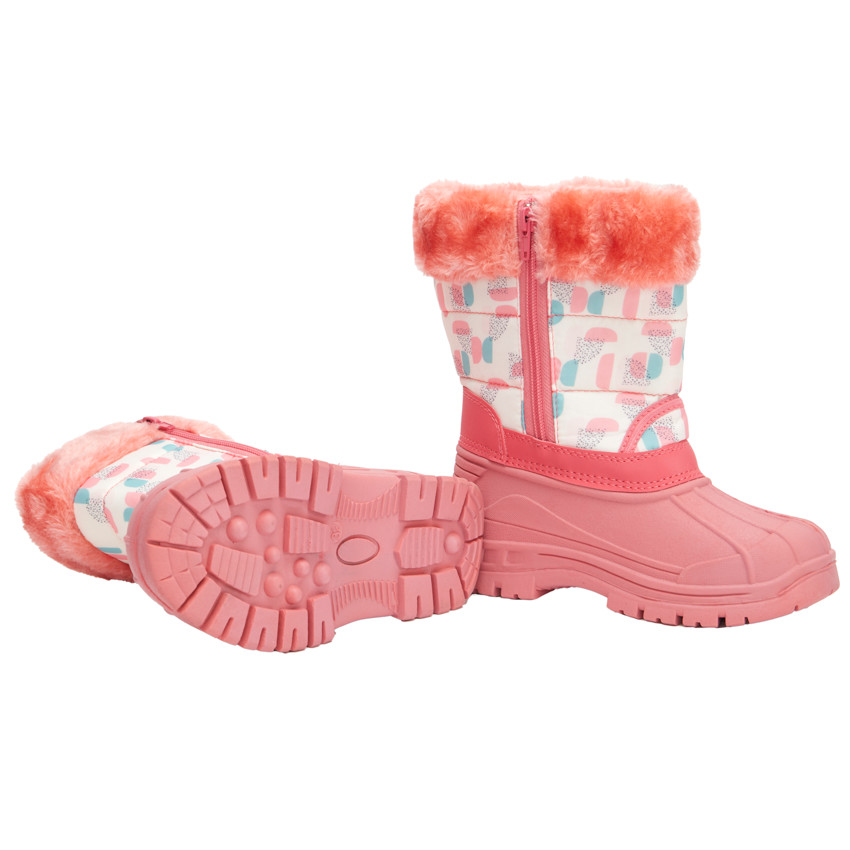 Μποτάκια après-ski με φερμουάρ και σχέδιο για μωρό κορίτσι 