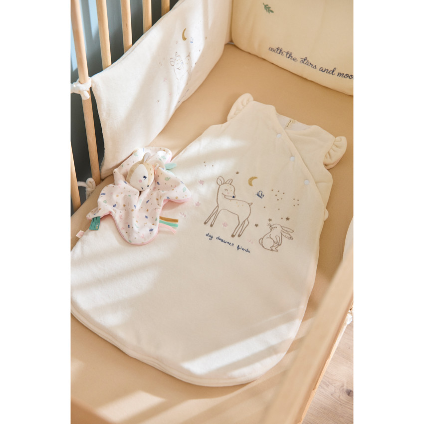 Αμάνικος υπνόσακος TOG 3 από βελουτέ 18-36M Little Deer εκρού 