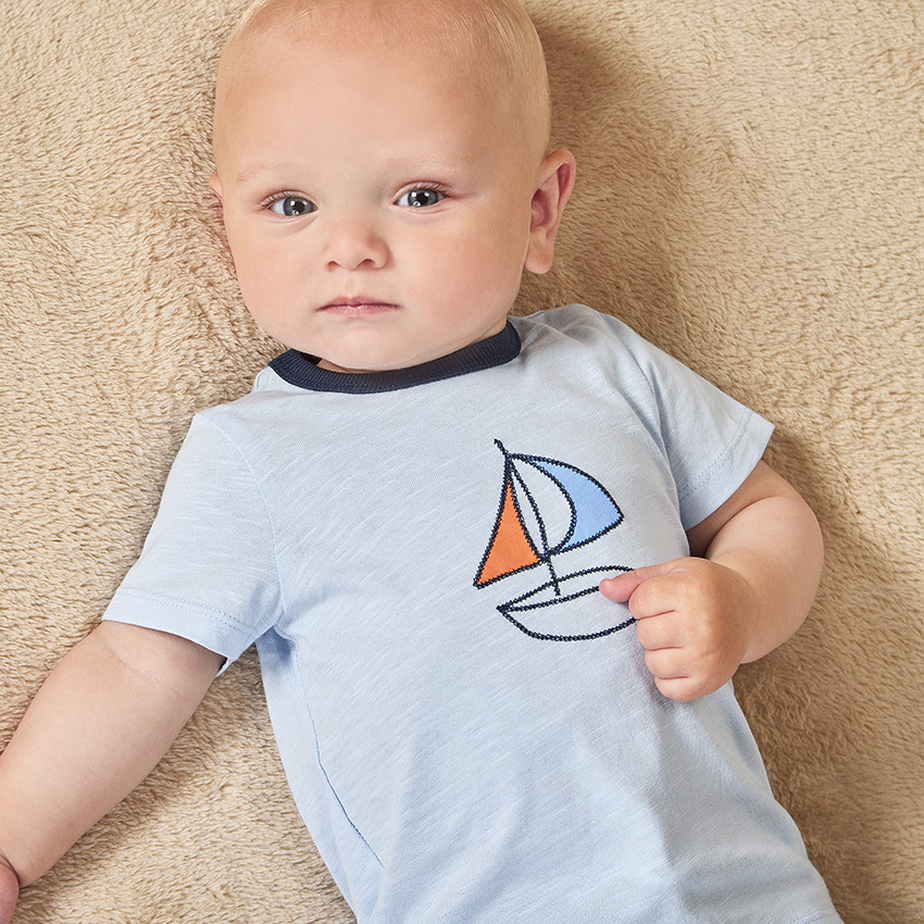Σετ 2 τεμαχίων με σχέδιο ιστιοφόρο για bebe αγόρι 