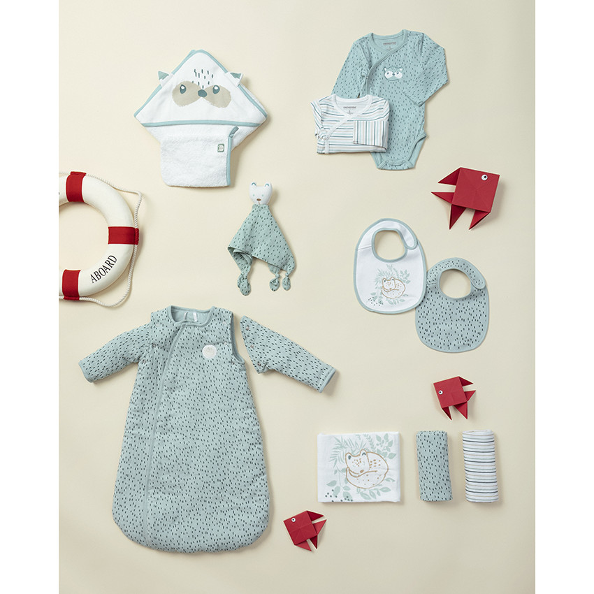 Doudou plat ourson imprimé 