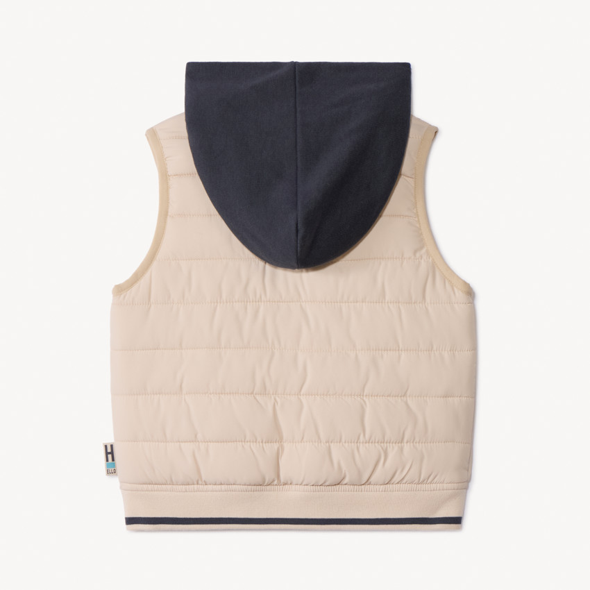 Αμάνικο χαριτωμένο bi-matière μπουφάν για bebe αγόρι 