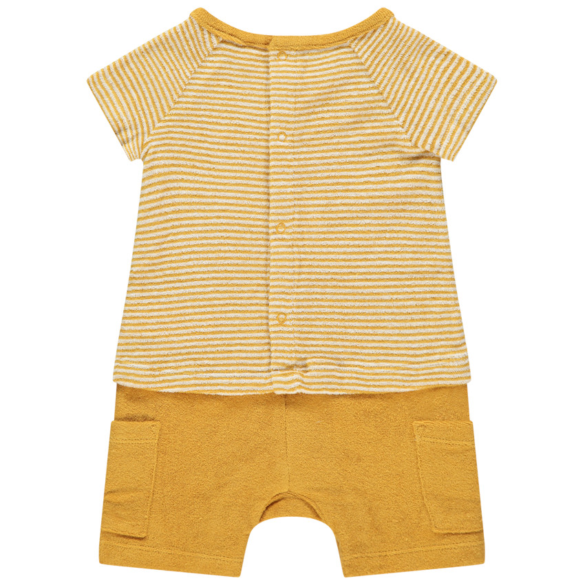 Combi κοντό effet 2 σε 1 ριγέ και τσέπες 