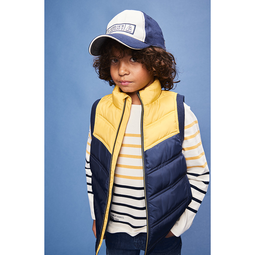 Μπουφάν αμάνικο matelassée effet colorblock για αγόρι 