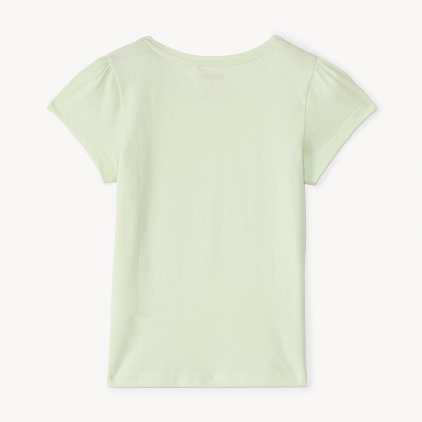 T-shirt με κοντά μανίκια και γυαλιστερό τύπωμα για κορίτσι 