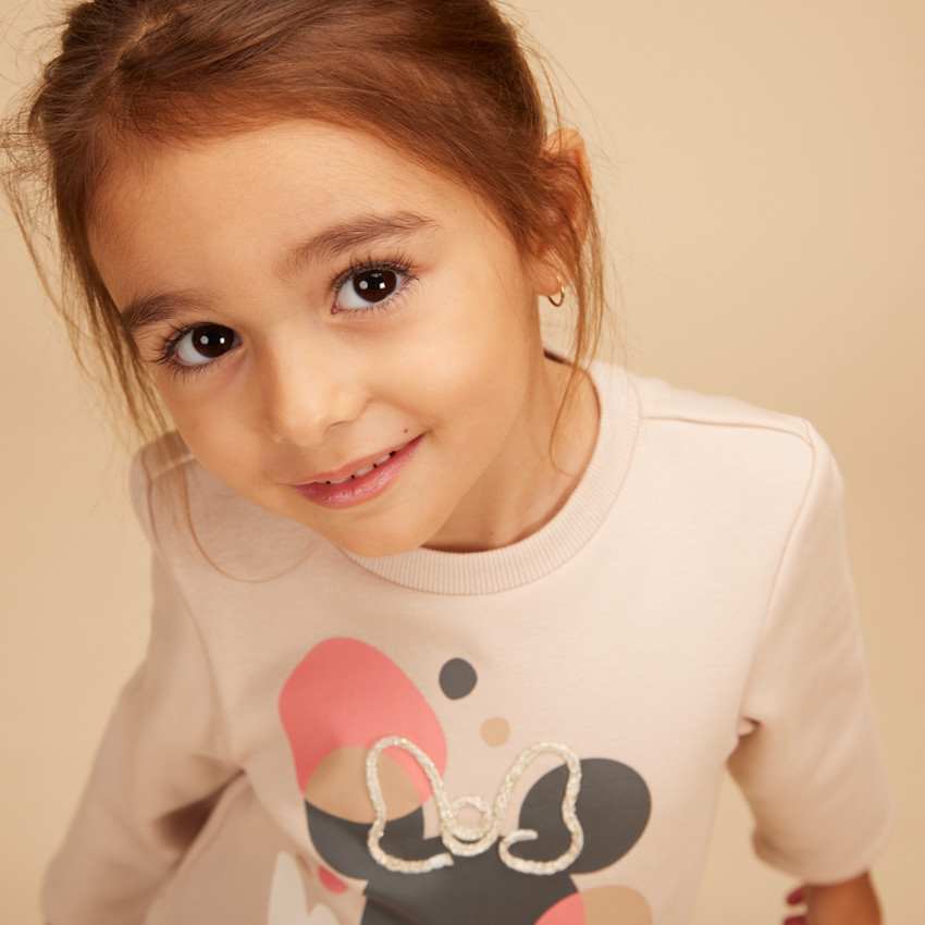 Sweat 2 en 1 en molleton print Minnie Disney pour bébé fille 