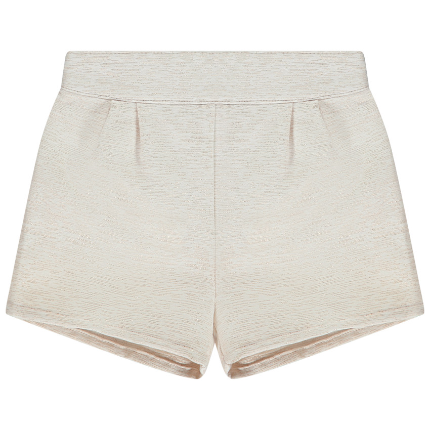 Σορτς ψηλόμεσο σε jacquard και lurex για bebe κορίτσι 
