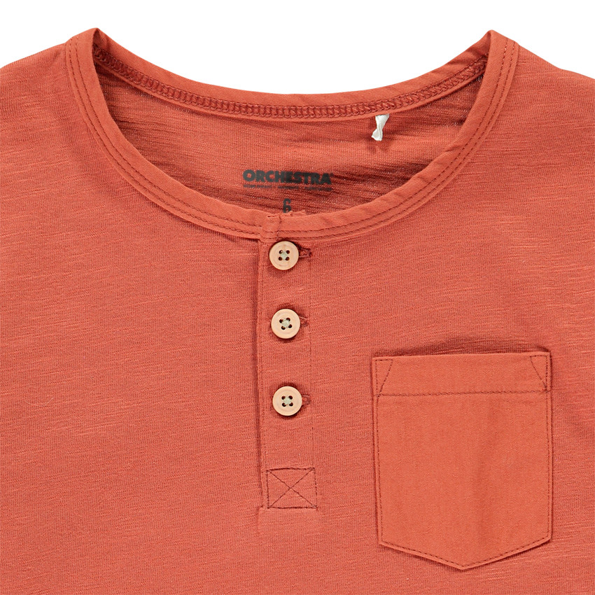 T-shirt μακρυμάνικο βαμβακερό με τσέπη για αγόρι Main T-shirt μακρυμάνικο βαμβακερό με τσέπη για αγόρι