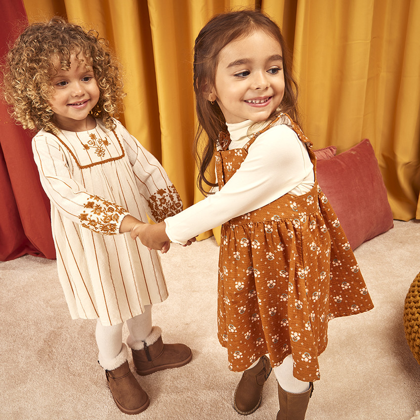 Σετ 2 τμχ. με σαλοπέτα φόρεμα για bebe κορίτσι 