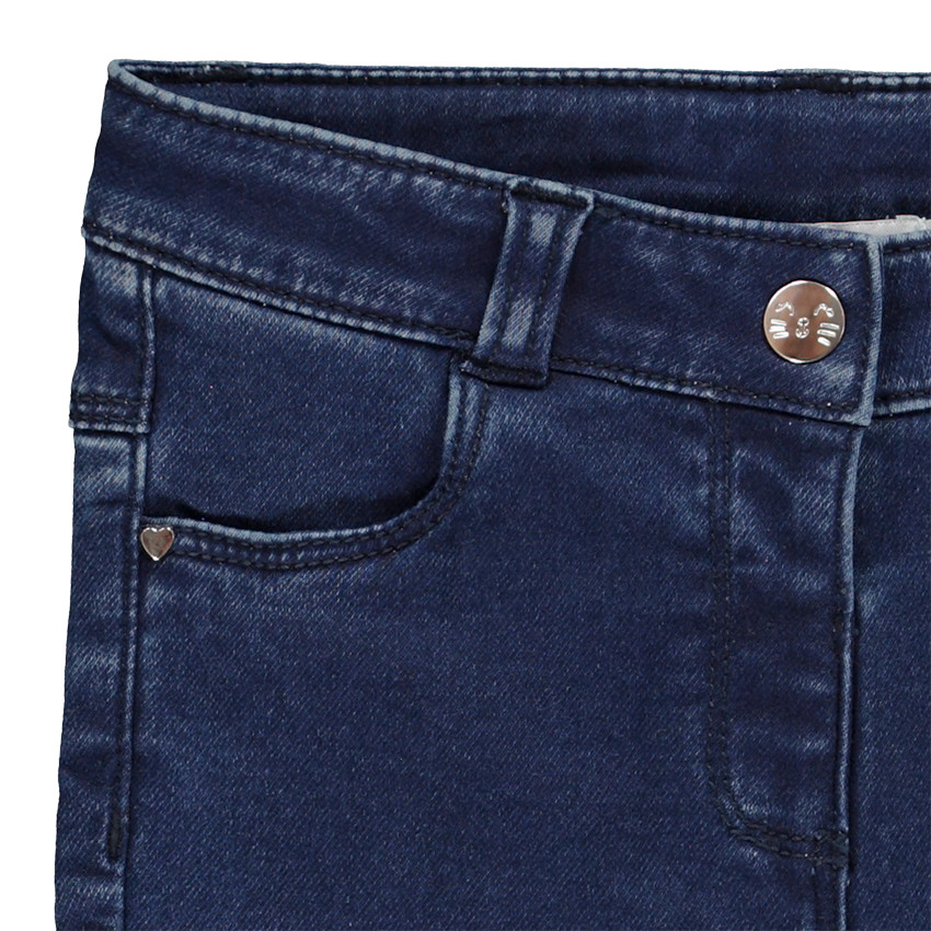 Jean στυλ ξεβαμμένο με τσέπες forme γάτα για bebe κορίτσι Main Jean στυλ ξεβαμμένο με τσέπες forme γάτα για bebe κορίτσι
