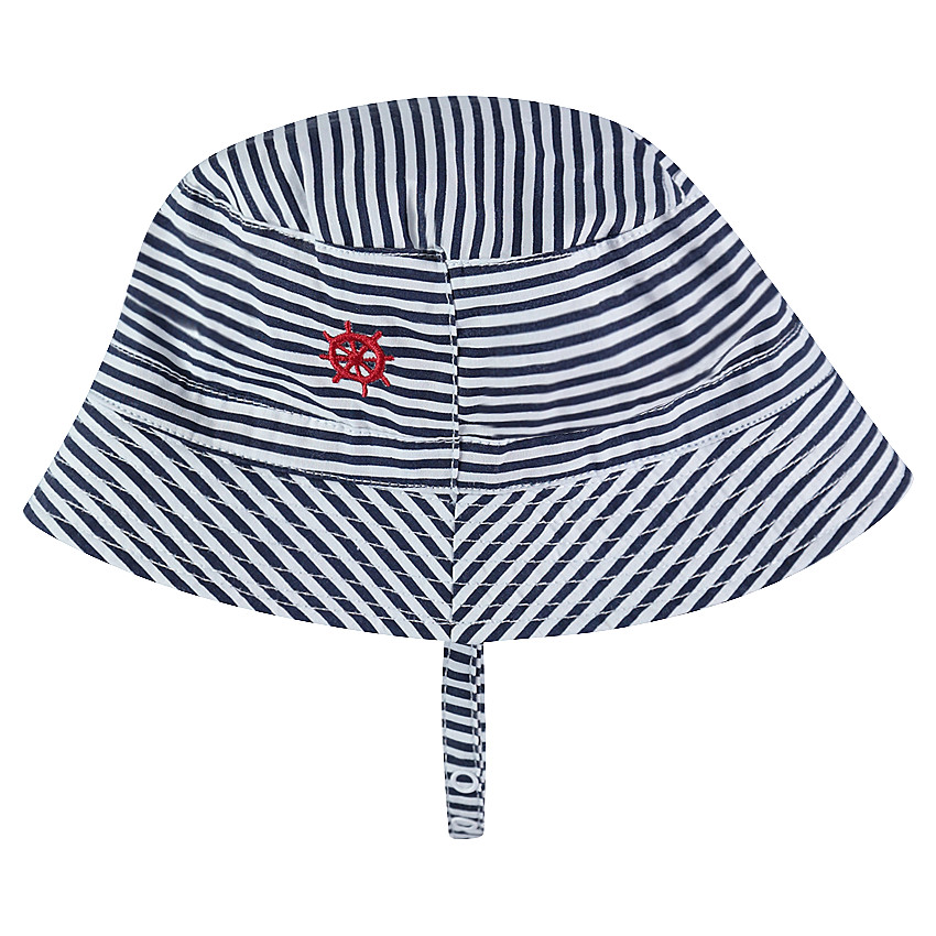 Καπελάκι ριγέ σε ναυτικό στιλ με κεντημένο μοτίβο 