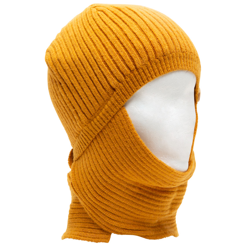 Πλεκτό καπέλο με ενσωματωμένο  κασκόλ 