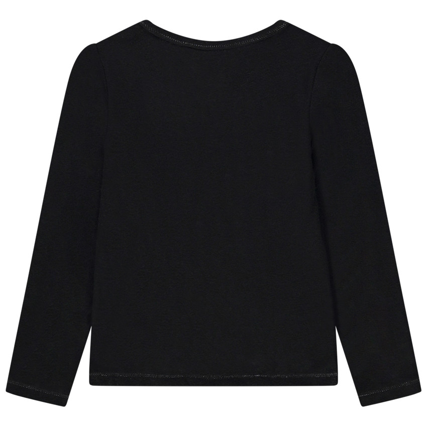 Μπλούζα μακρυμάνικη με φαντεζί print και glitter για κορίτσι 